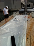 Nihat with his newly designed sail